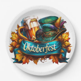 Prato De Papel Oktoberfest Colorido