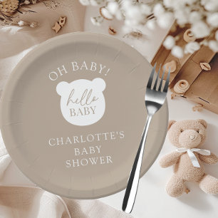 Prato De Papel Olá, Bebê. É um Rapaz.