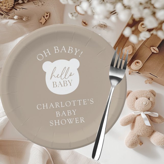 Prato De Papel Olá, Bebê. É um Rapaz. (Criador carregado)