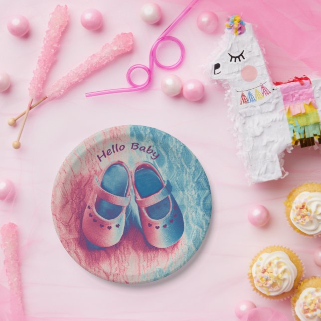 Prato De Papel Olá, querido. (Festa)