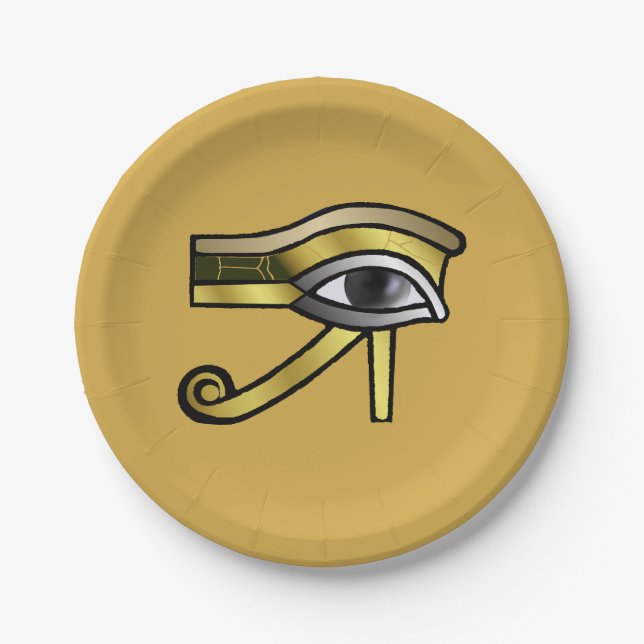 Prato De Papel Olho dourado de Horus (Frente)