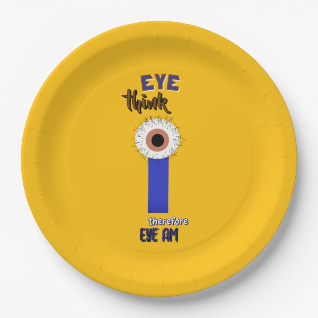 Prato De Papel Olhos de Descartes (Frente)