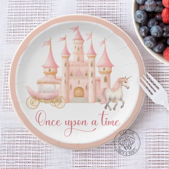 Prato De Papel Once Upon A Time Princess Paper Plate (Criador carregado)