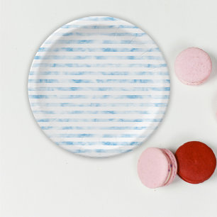 Prato De Papel Onda Azul Náutica