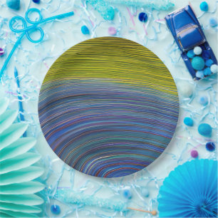 Prato De Papel Ondas Fracionadas de Capa abstrato 34