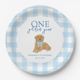 Prato De Papel One Golden Year Golden Retriever Boys Birthday