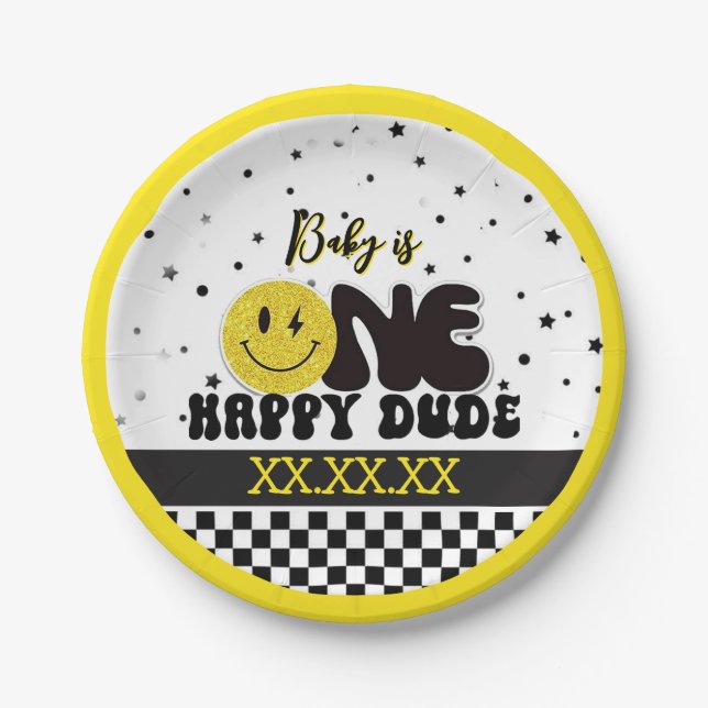 Prato De Papel One Happy Dude (Frente)