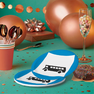 Prato De Papel Ônibus de transporte público - Sinal de trânsito u