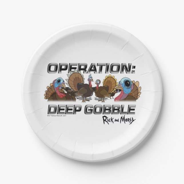 Prato De Papel Operação: Deep Gobble (Frente)