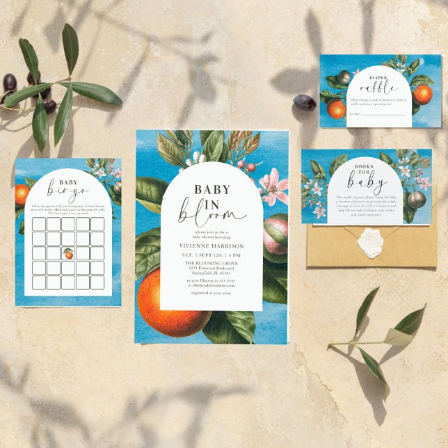 Prato De Papel Orange Blossom Chic Baby Shower (Criador carregado)