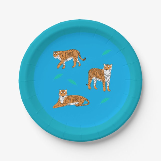 Prato De Papel Orange Tigers (Frente)