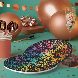 Prato De Papel Orgulho Arco-Íris da Janela Gótica