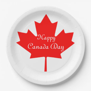 Prato De Papel Orgulho do dia do Canadá conjunto de 8 placas de p