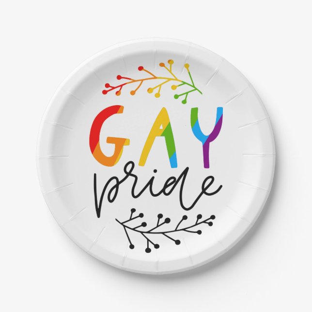 Prato De Papel Orgulho gay (Frente)