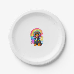 Prato De Papel Orgulho gay Flag Gordon Setter Dog Lover Rainbow P
