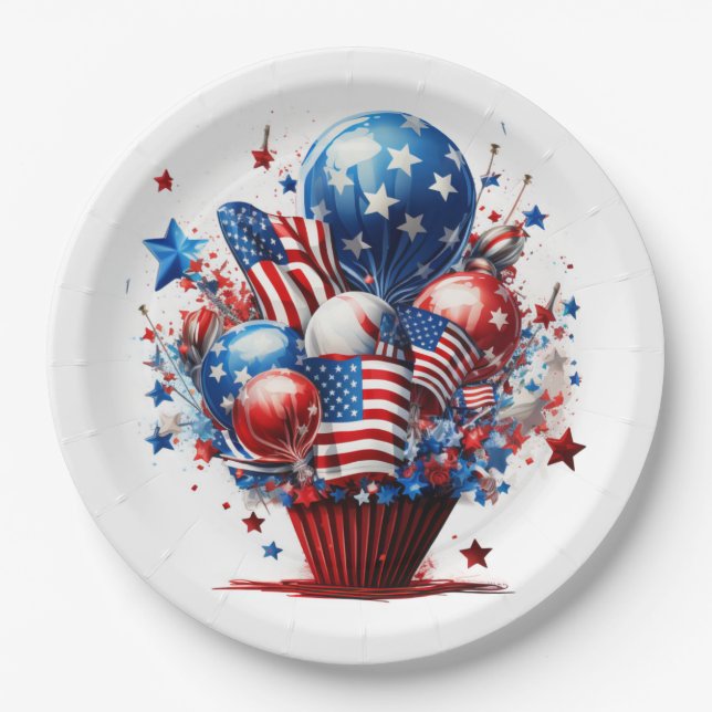 Prato De Papel Orgulho Patriótico (Frente)