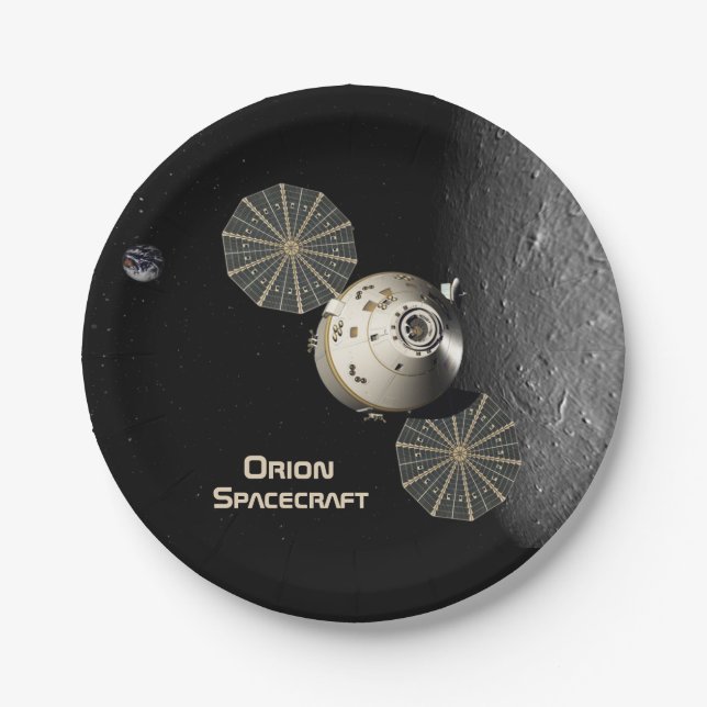 Prato De Papel Órion Spacecraft em órbita lunar (Frente)