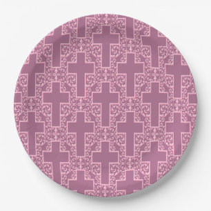 Prato De Papel Ornamentado Cross 5 PLATAFORMAS DE PAPEL Pink/Purp