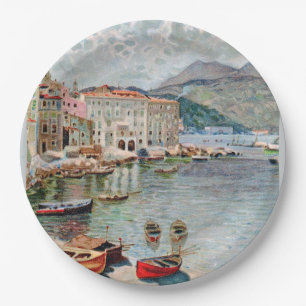 Prato De Papel Os anos 20 Menton das viagens vintage, Riviera