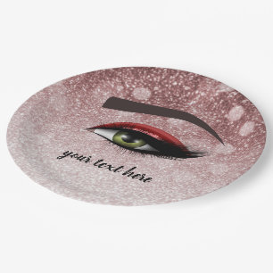 Prato De Papel Os chicotes glam vermelhos eyes o maquilhador de  