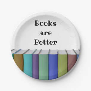 Prato De Papel Os livros são melhores