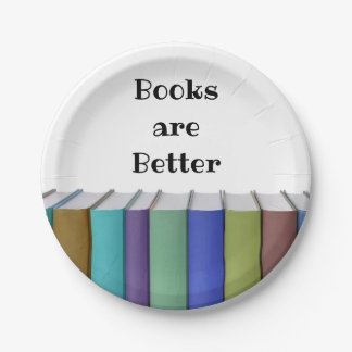 Prato De Papel Os livros são melhores