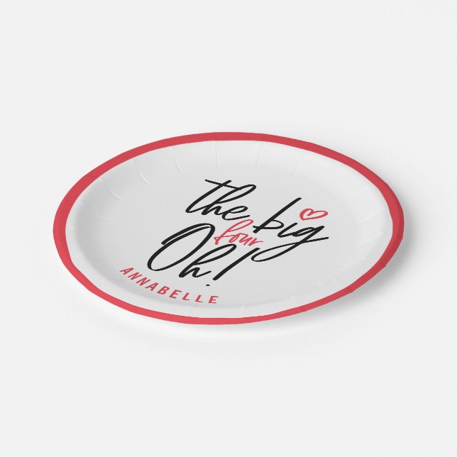 Prato De Papel Os quatro grandes! presente de favor do aniversári (Inclinado)