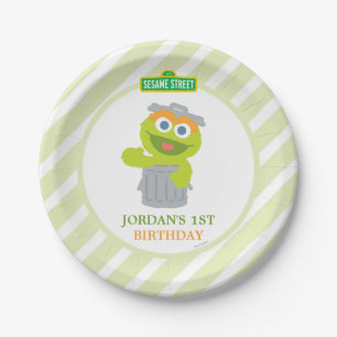 Prato De Papel Oscar, o Grouch Baby Birthday