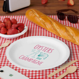 Prato De Papel Ostras e Champanhe