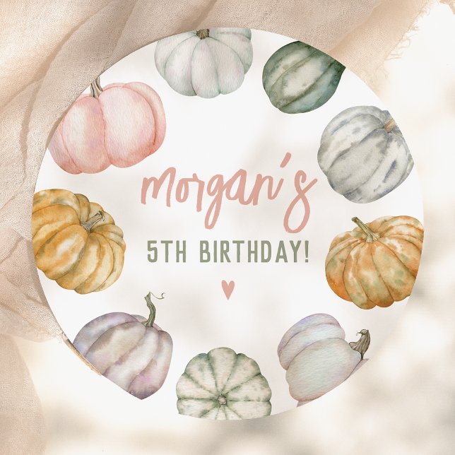 Prato De Papel Our Little Pumpkin Cute Fall Birthday Party (Criador carregado)