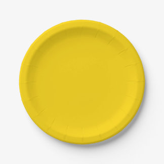 Prato De Papel Ouro Amarelo Sólido Quente