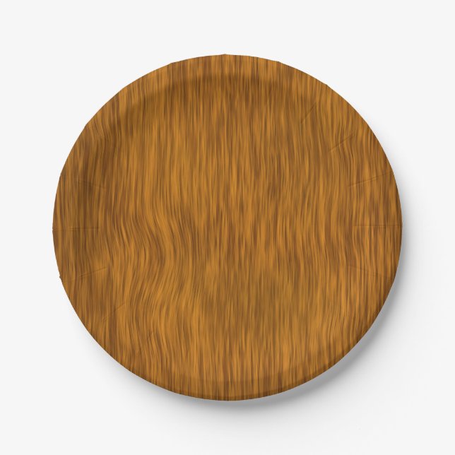 Prato De Papel Ouro Faux Rough Wood Background (Frente)