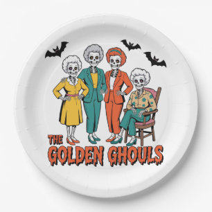 Prato De Papel Ouro Ghouls Girls' Halloween