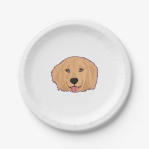 Prato De Papel Ouro Retriever Sticker