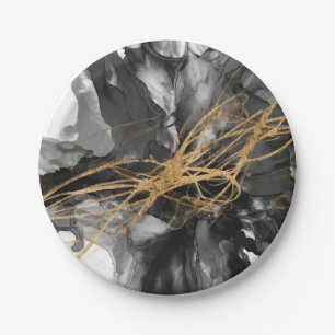 Prato De Papel Ouro Vortex I