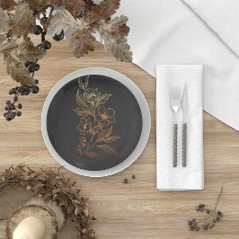 Prato De Papel "Ouros De Amor" | Casamento Negro