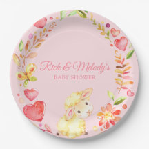 Ovelha / Chá de fraldas rosa e amarela