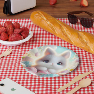 Prato De Papel Ovos de Páscoa Kawaii de Pastel Doce