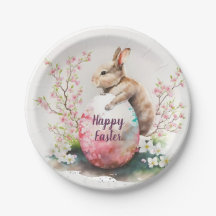 Ovos e flores de coelho com páscoa -