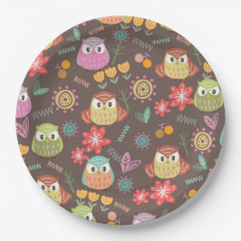 Prato De Papel Owl Brown