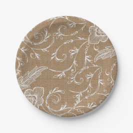 Prato De Papel pá e chapa de papel de rendas