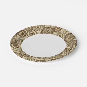 Prato De Papel Padrão africano de pele de chita 3