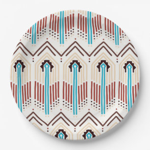 Prato De Papel Padrão Americano Nativo