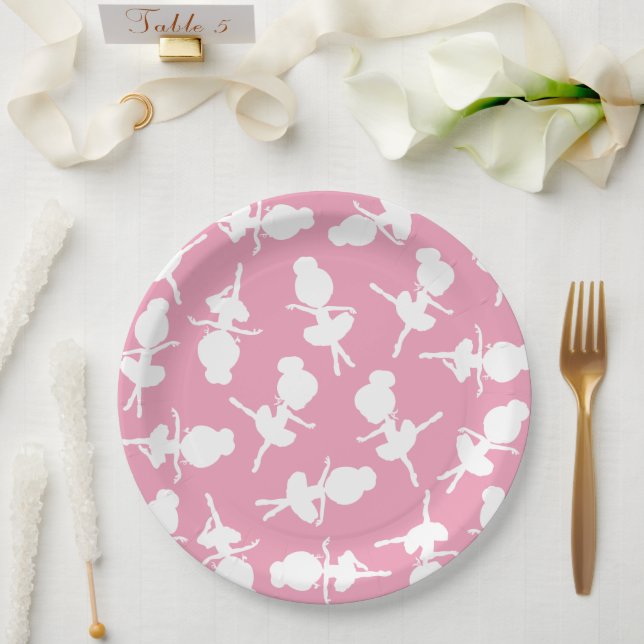 Prato De Papel Padrão Ballerina, Meninas Balés, Dança Balé (Casamento)