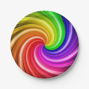 Prato De Papel Padrão De Arte De Arrepios De Arrepios Coloridos 