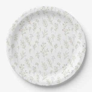 Prato De Papel Padrão de Arte de Linha Botânica Minimalista (9)