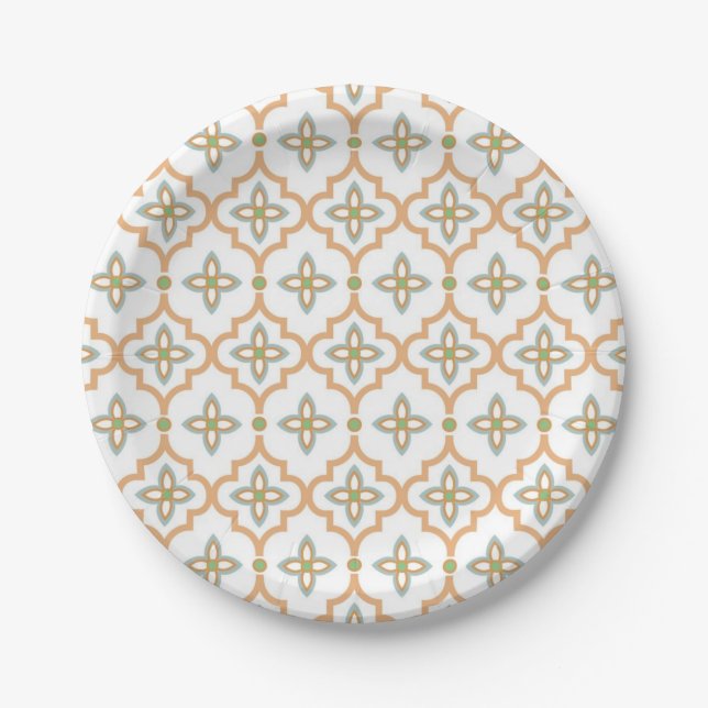 Prato De Papel Padrão de azulejos cerâmicos (Frente)