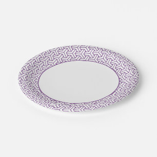 Prato De Papel Padrão de Bisamão Japonês do Ayame Purple do Vi