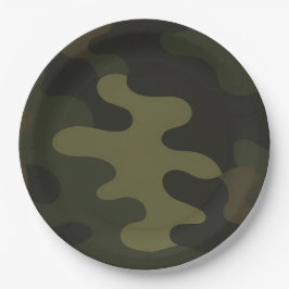 Prato De Papel Padrão de Camuflagem Ousado para Caçadores Entusia