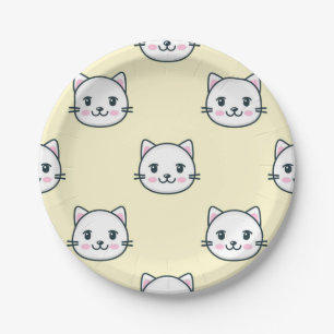 Prato De Papel Padrão de Cat